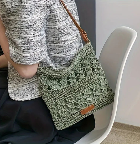 Crochet Woven Crossbody Bag