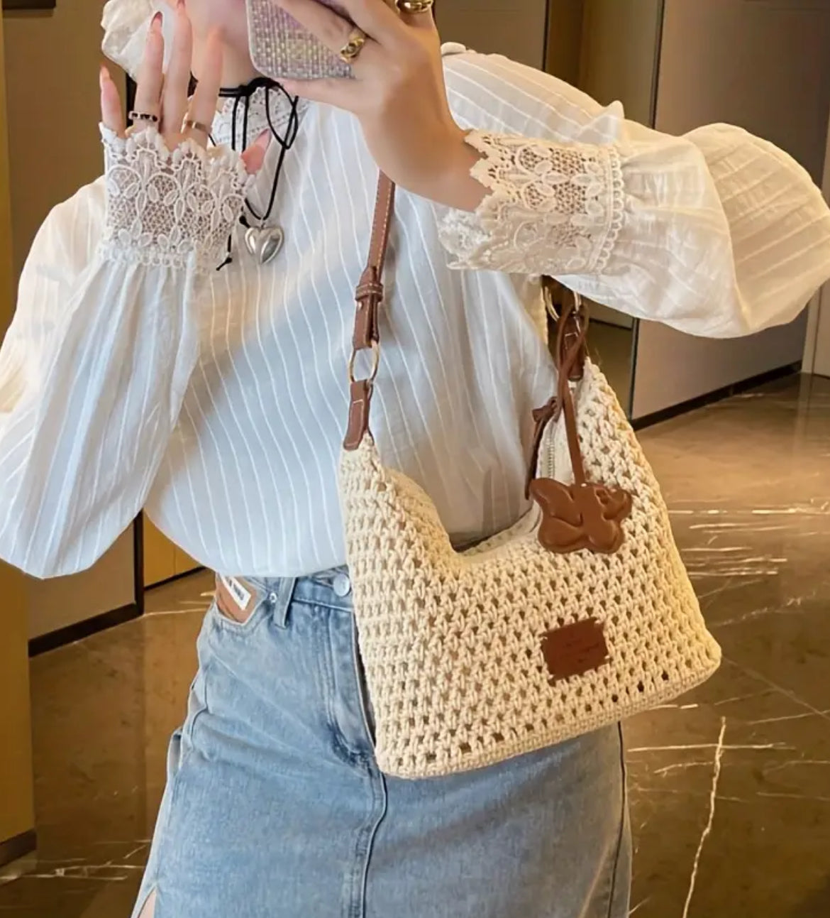 Beige Tote Bag