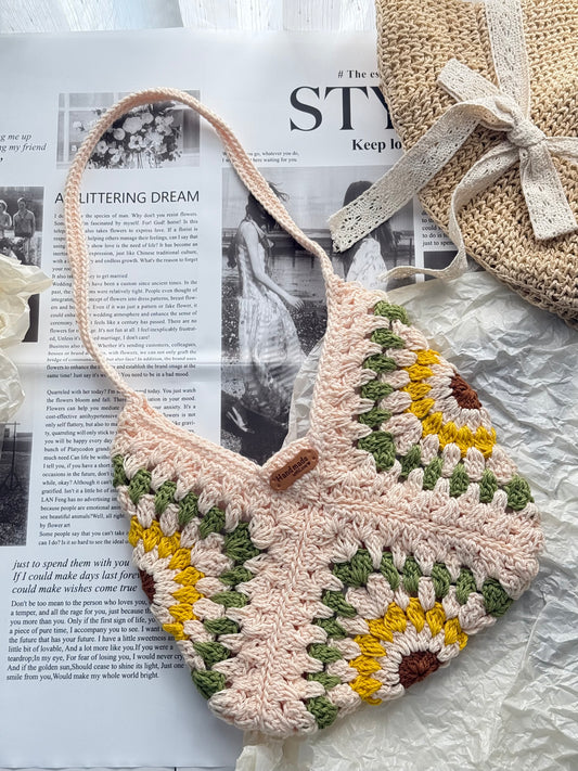 Flower Crochet Handmade bag