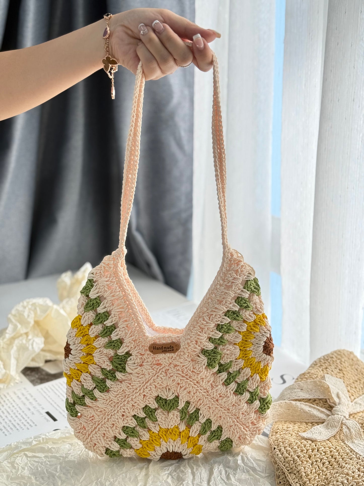 Flower Crochet Handmade bag