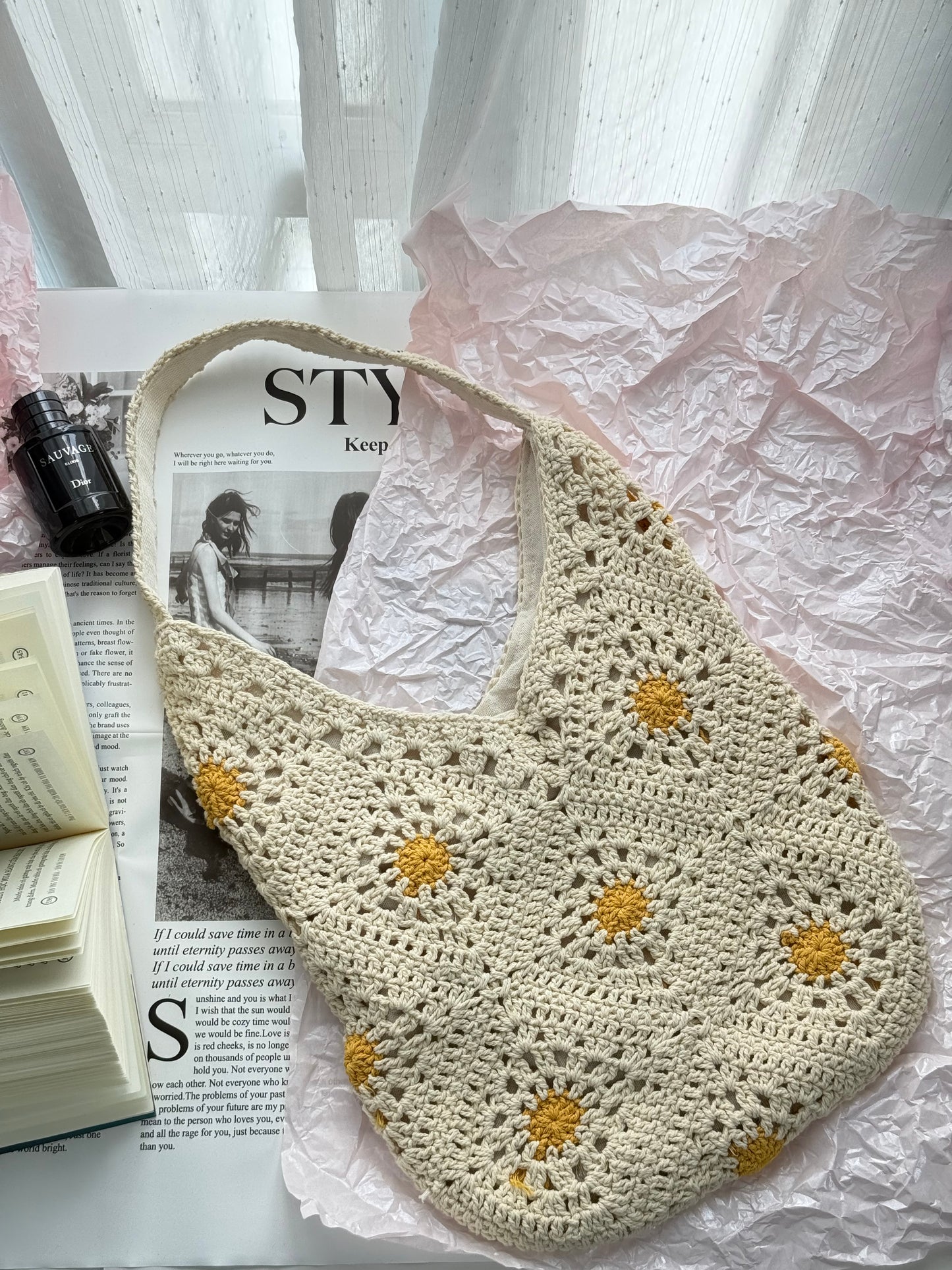Sand Flower Handmade Crochet bag