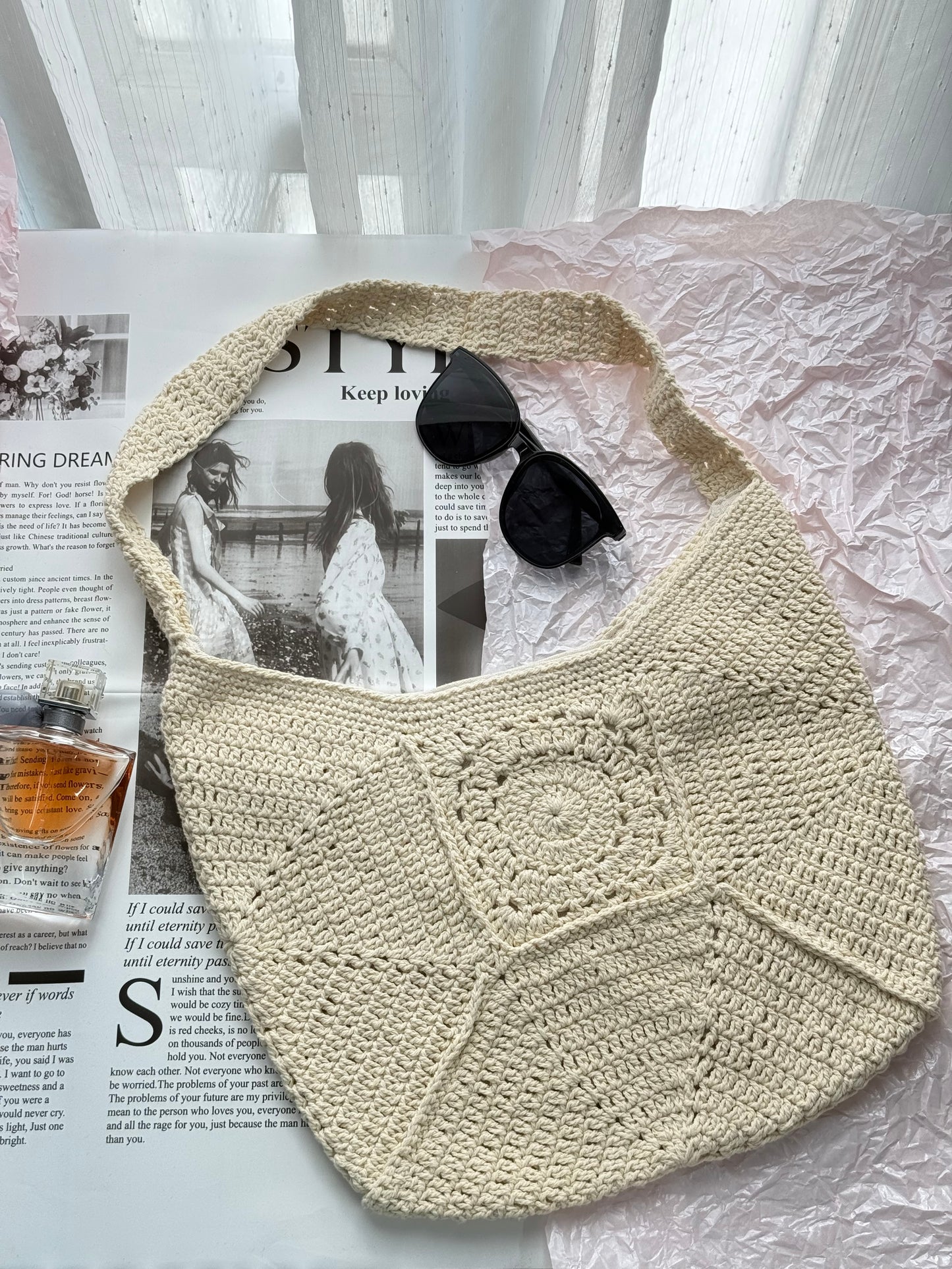 Brown Handmade Crochet bag