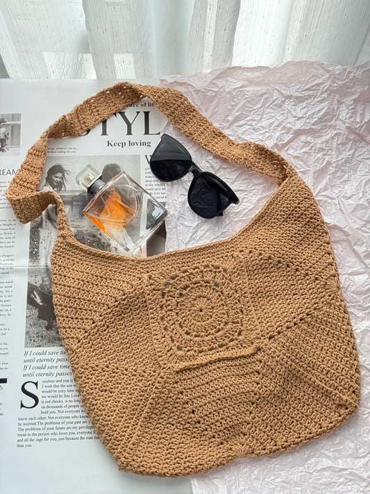 Brown Handmade Crochet bag