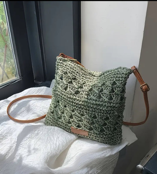 Crochet Woven Crossbody Bag