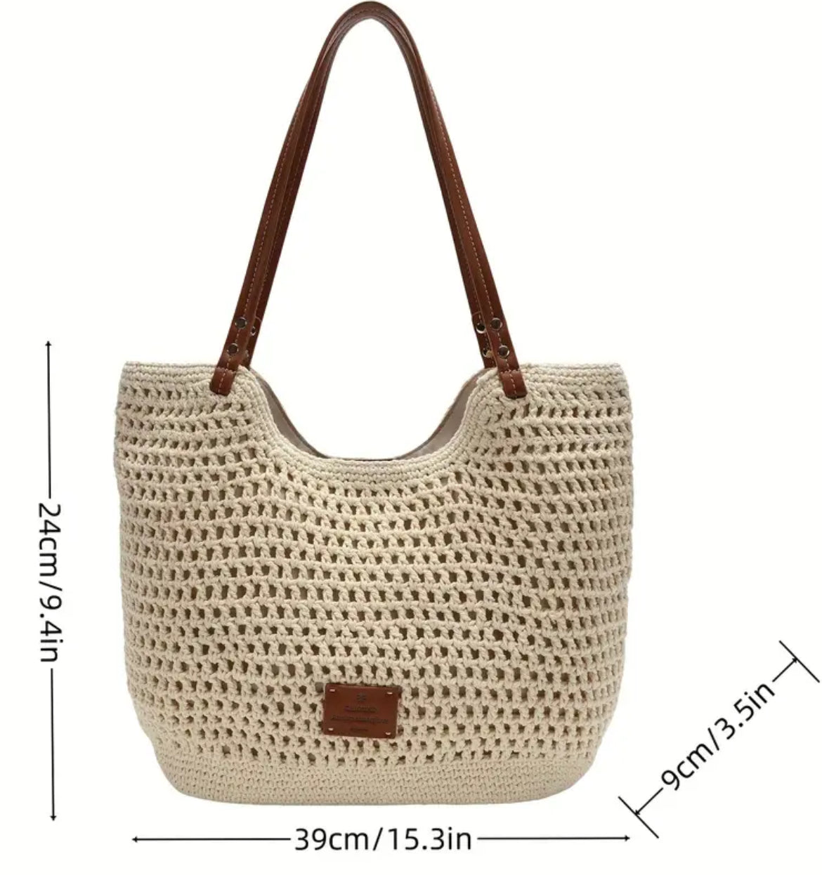 Crochet Woven Tote Bag