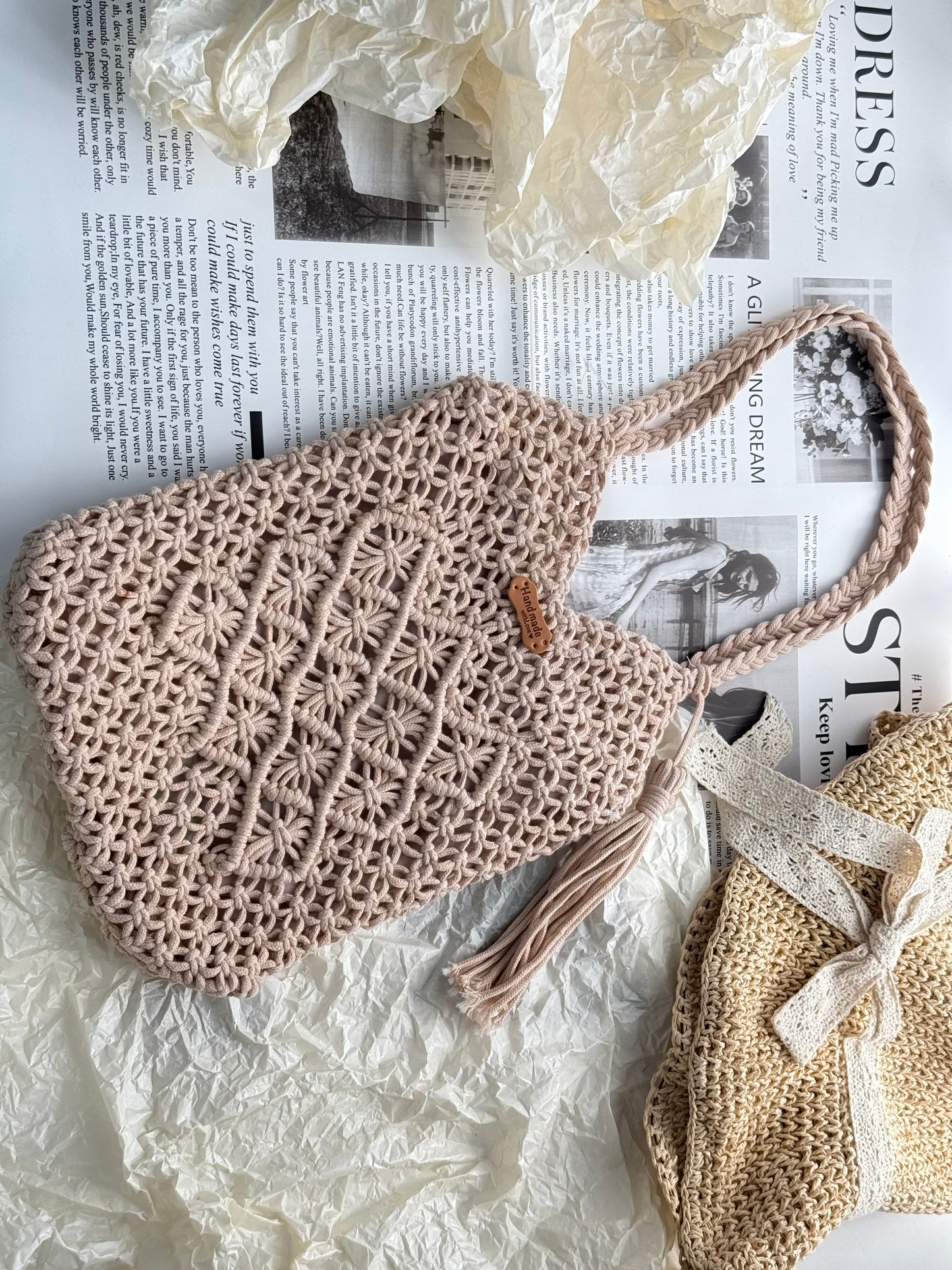 Green pattern  Crochet Handmade bag
